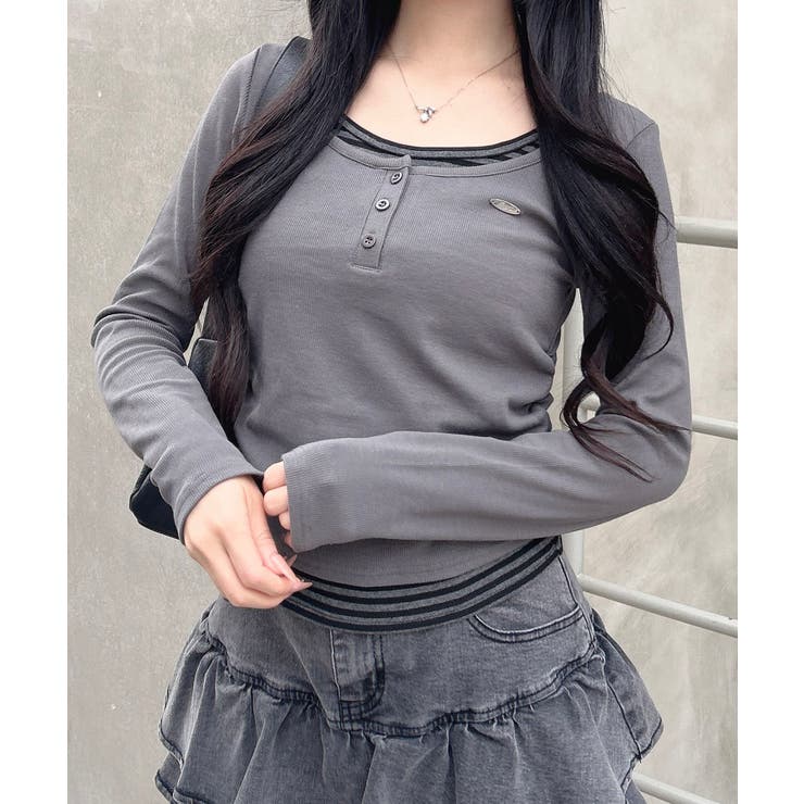 胸プレート付レイヤード風TOPs | INGNI  | 詳細画像7 