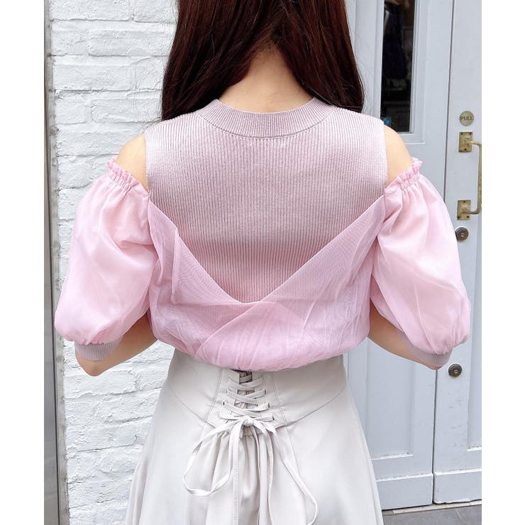 12Gチュールカシュクール半袖ニット | INGNI  | 詳細画像21 