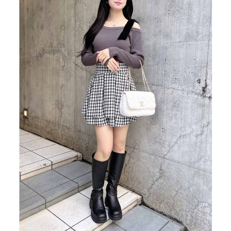 12Gリブワンショルベロアリボンニット | INGNI  | 詳細画像18 