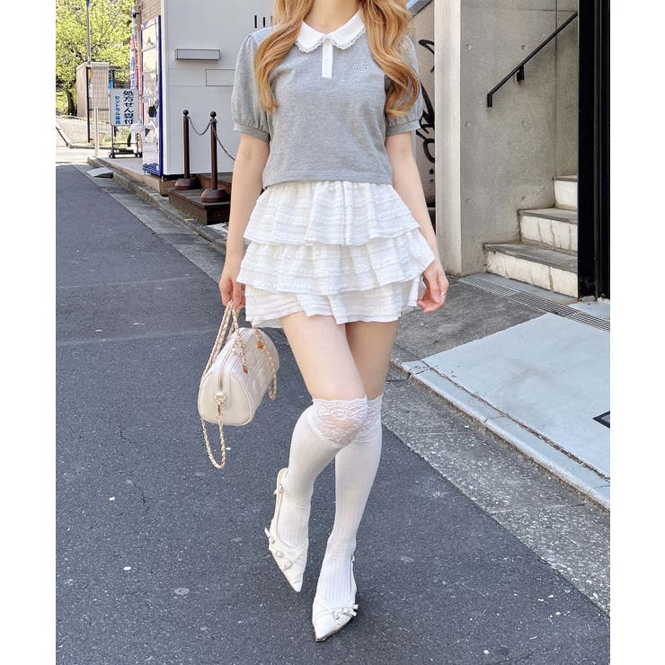 衿レース付胸ロゴポロシャツ | INGNI  | 詳細画像12 