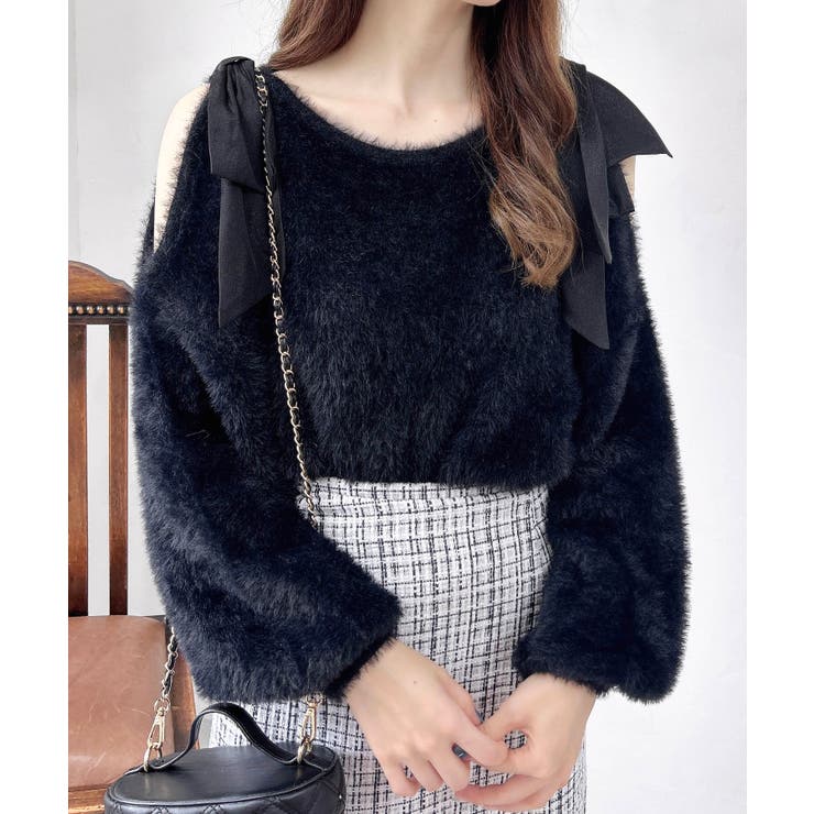 12G肩リボンフェザーニット | INGNI  | 詳細画像10 