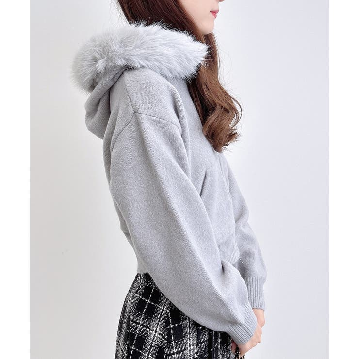 7Gファー付ニットパーカー | INGNI  | 詳細画像9 