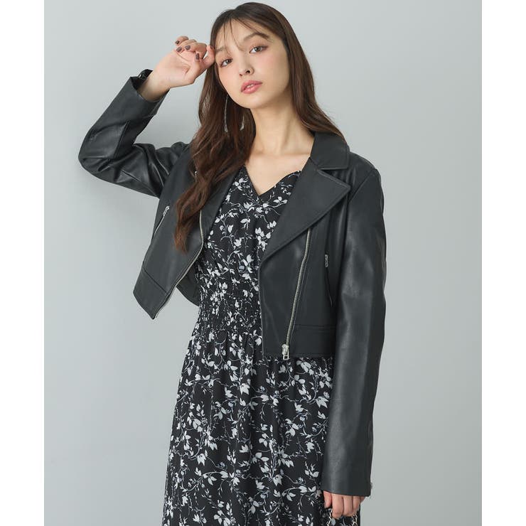 クロップド丈ライダースジャケット | INGNI  | 詳細画像10 