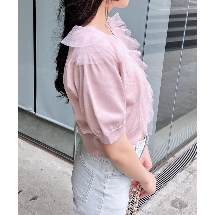 チュールフリル半袖ニットカーディガン | INGNI  | 詳細画像18 