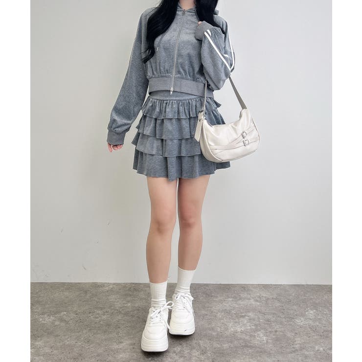 サイドラインジップベロアパーカー | INGNI  | 詳細画像4 