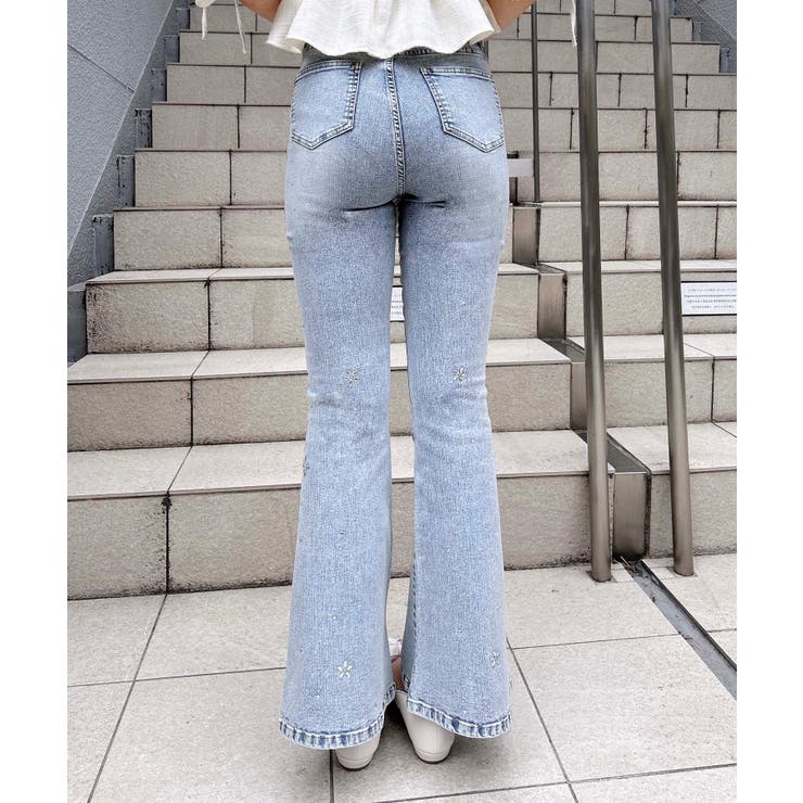 ビジュ付フレアデニムパンツ | INGNI  | 詳細画像5 