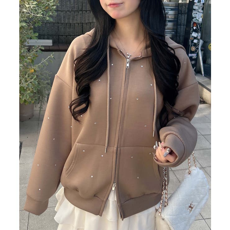 ビジュー付ダンボールZIPパーカー | INGNI  | 詳細画像23 