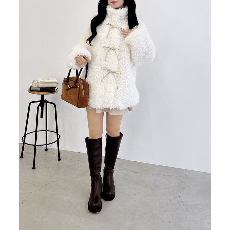 リボン取り外しスタンドボアブルゾン | INGNI  | 詳細画像8 