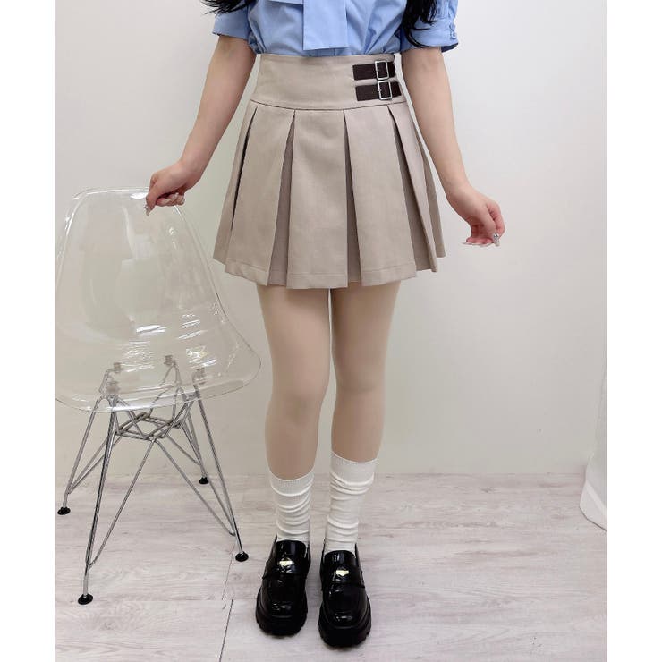 確認専用／インパン付きスカート プリーツスカパン Tシャツ ベストジレ他 ‪ サイドベルトボックスプリーツスカパン[品番：INGW0010716