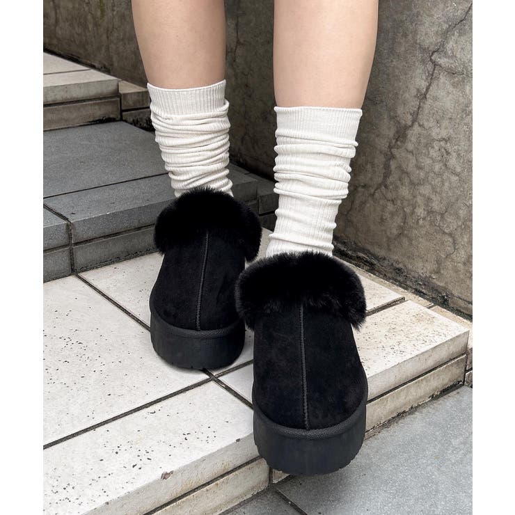 クロ | 厚底ムートンサンダル | INGNI 