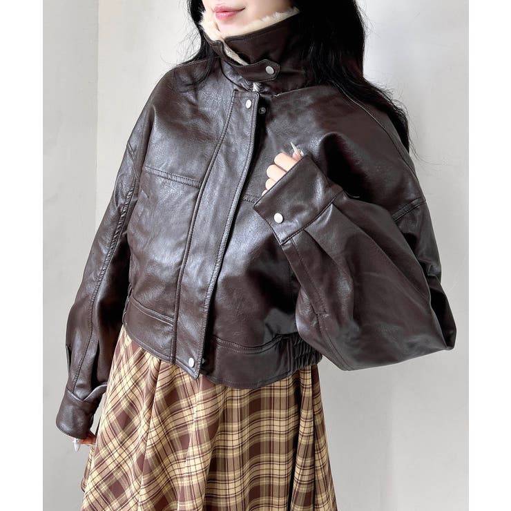 ファーティペット付フェイクレザーショートブルゾン | INGNI  | 詳細画像13 