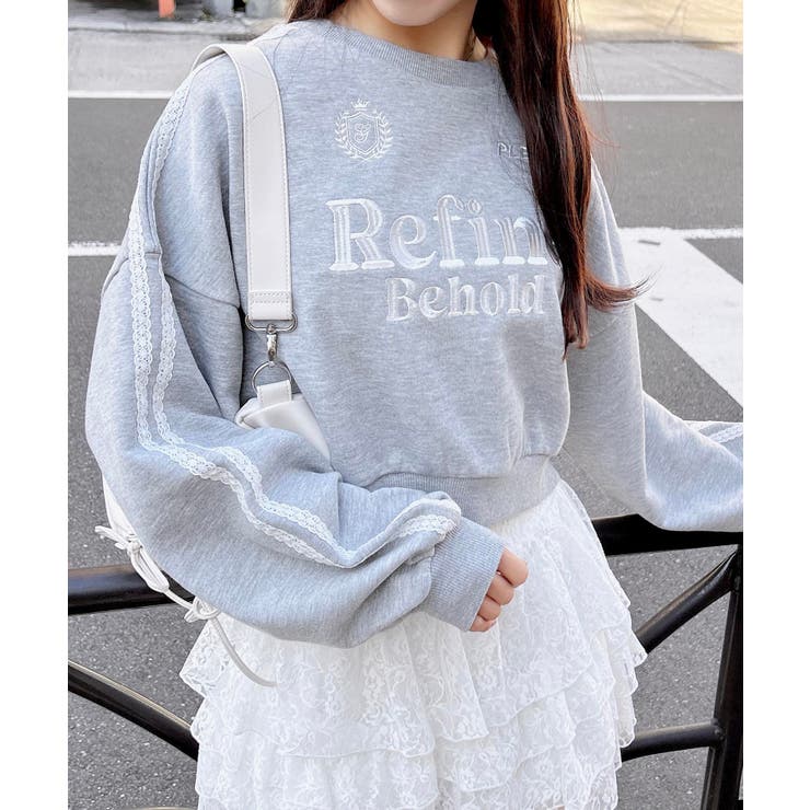 袖レースラインショート裏毛トップス | INGNI  | 詳細画像11 