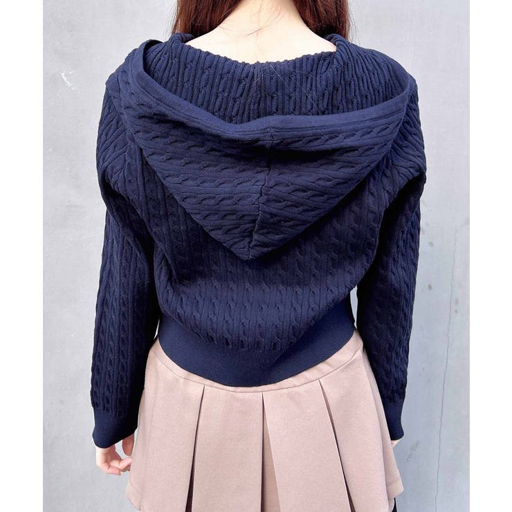 12Gプレート付ケーブルニットパーカー | INGNI  | 詳細画像23 