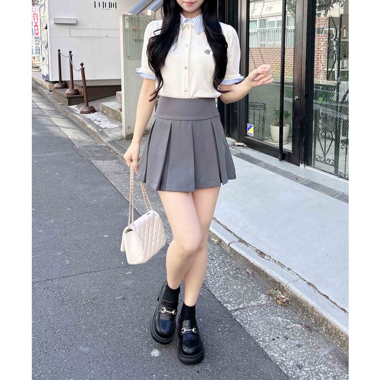 12G Wカラー配色半袖ポロニット | INGNI  | 詳細画像20 