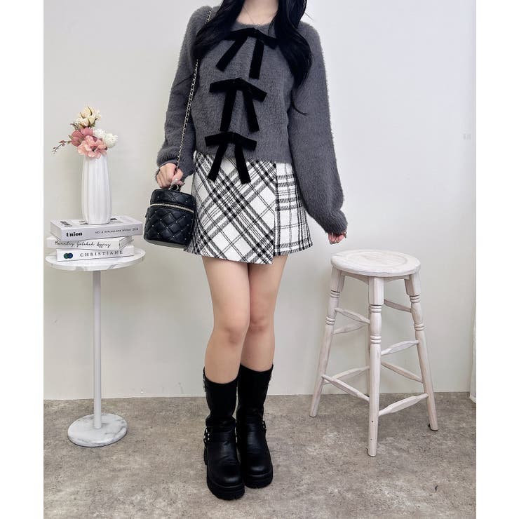 7Gベロアリボンフェザーニットカーディガン | INGNI  | 詳細画像12 