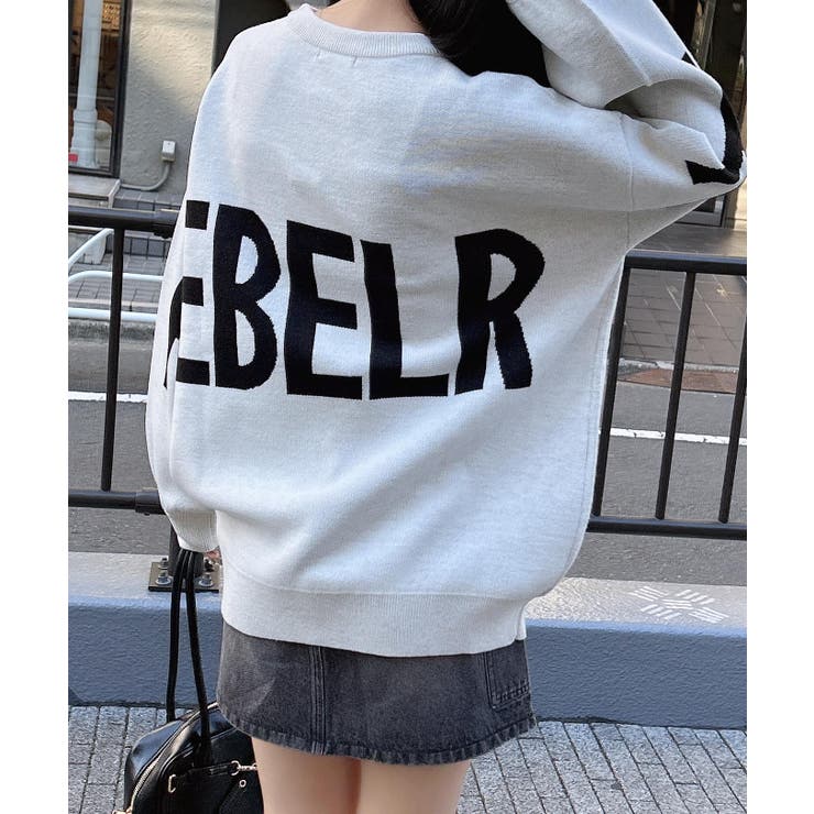 12G BackBIGロゴチュニックニット | INGNI  | 詳細画像2 