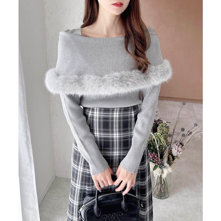 12Gファー付ケープニット | INGNI  | 詳細画像8 