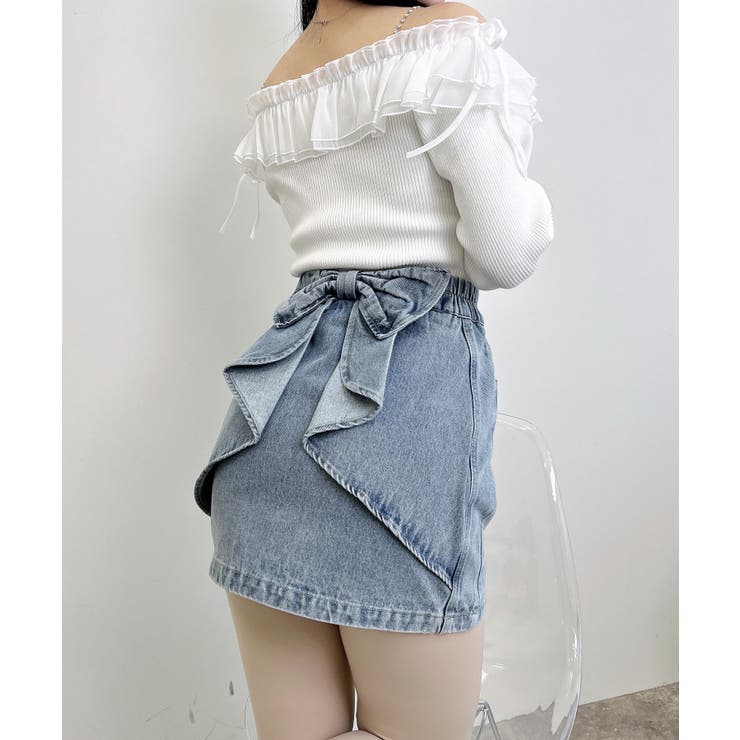 Backリボンデニムタイトミニスカート | INGNI  | 詳細画像1 