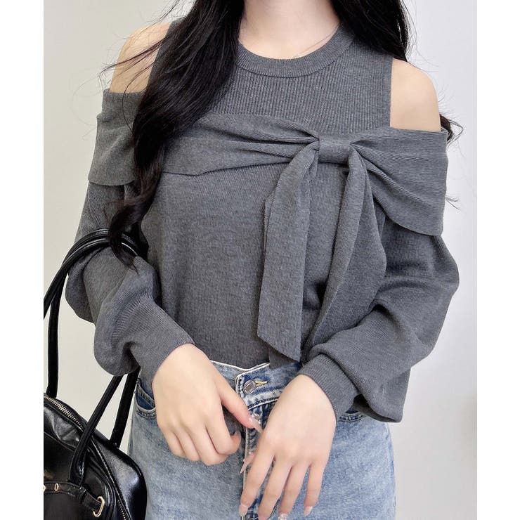 12G肩開きリボンニット | INGNI  | 詳細画像19 