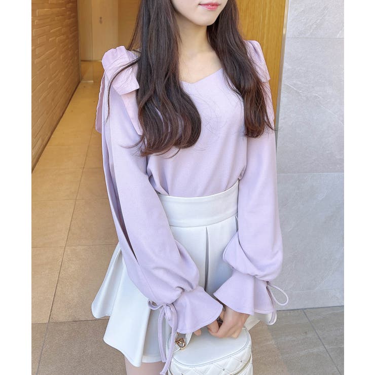 【WEB限定】袖レース＆リボントップス | INGNI  | 詳細画像17 