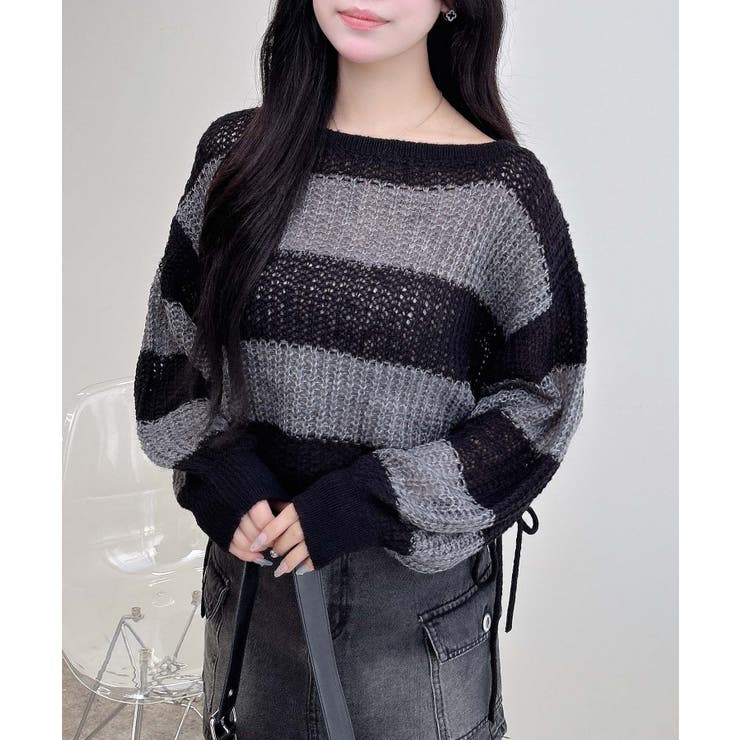 ドロストモヘアボーダーニット | INGNI  | 詳細画像8 