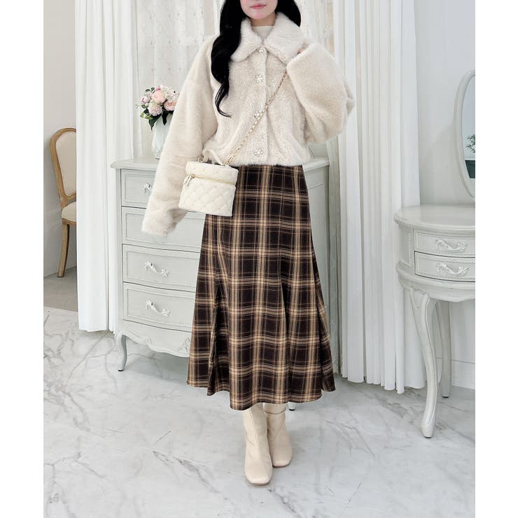 ビジュ釦ステンカラーエコファーブルゾン | INGNI  | 詳細画像13 