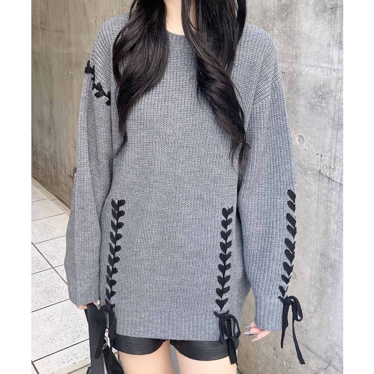 7Gレースアップ畦チュニックニット | INGNI  | 詳細画像14 