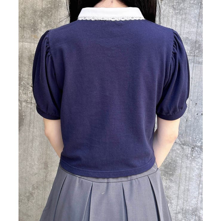 衿レース付胸ロゴポロシャツ | INGNI  | 詳細画像4 