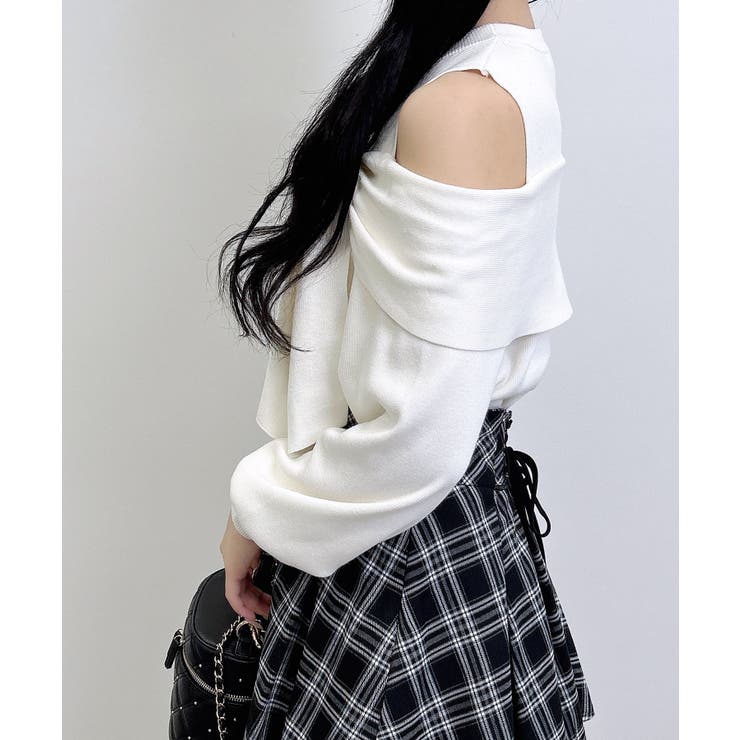 12G肩開きリボンニット | INGNI  | 詳細画像3 