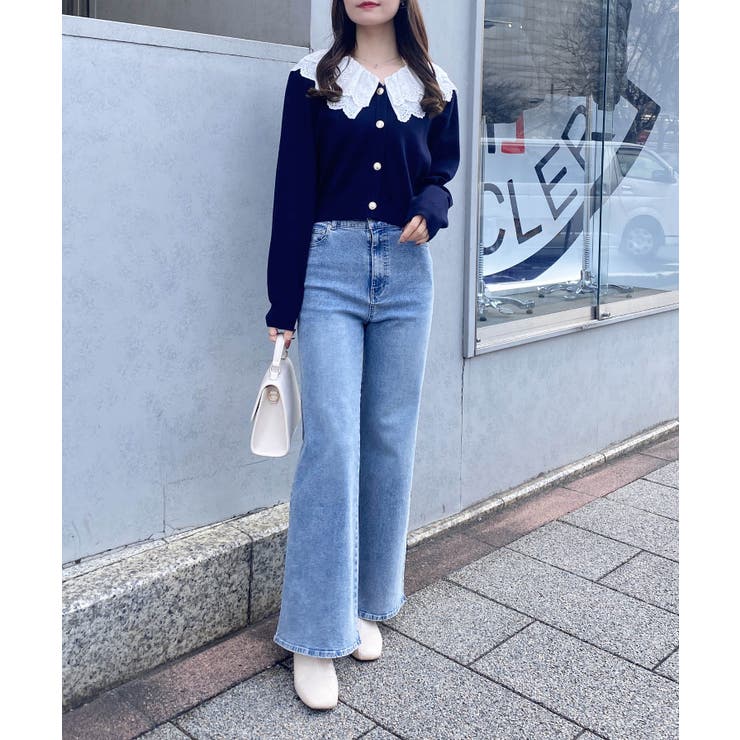 12Gレースフリル衿ニットカーディガン | INGNI  | 詳細画像12 