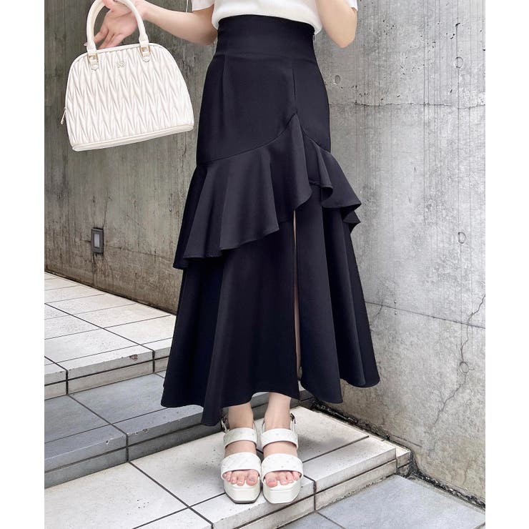 バックレースアップアシメスリットスカート | INGNI  | 詳細画像3 