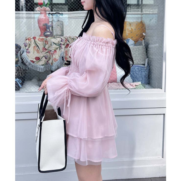 チュールオフショルミニワンピ | INGNI  | 詳細画像11 