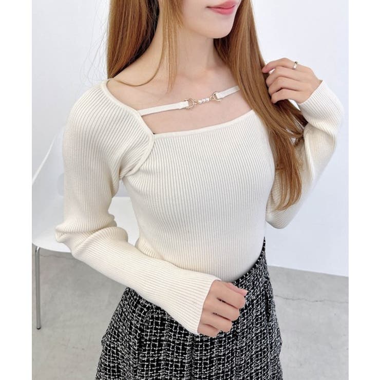 12Gデコルテオープンビジューニット | INGNI  | 詳細画像10 