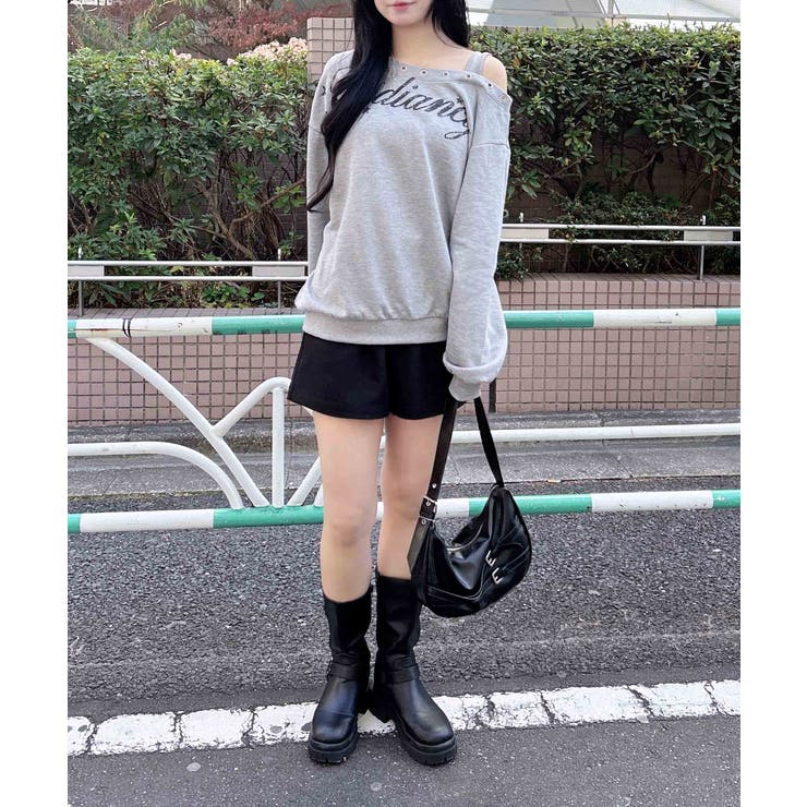 ハトメオフショルロゴ裏毛TOPs | INGNI  | 詳細画像12 