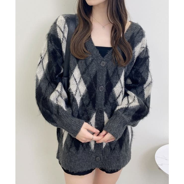 7Gアーガイル柄JQロングニットカーディガン | INGNI  | 詳細画像13 