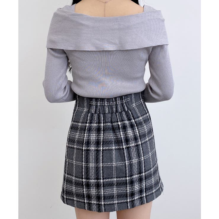 12Gリブオフショルリボンビジューパーツニット | INGNI  | 詳細画像22 