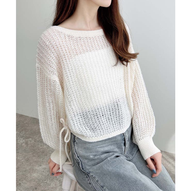 アイボリー | 3Gドロストモヘアニット | INGNI 