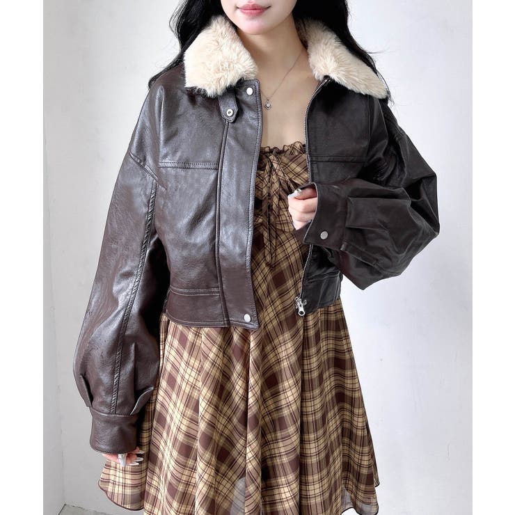 ファーティペット付フェイクレザーショートブルゾン | INGNI  | 詳細画像10 