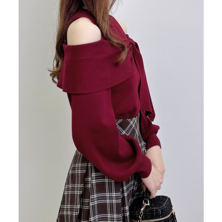 12G肩開きリボンニット | INGNI  | 詳細画像30 