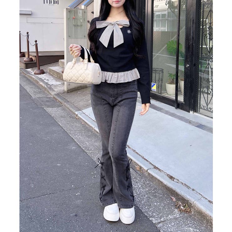 チェックリボンレイヤードTOPs | INGNI  | 詳細画像7 