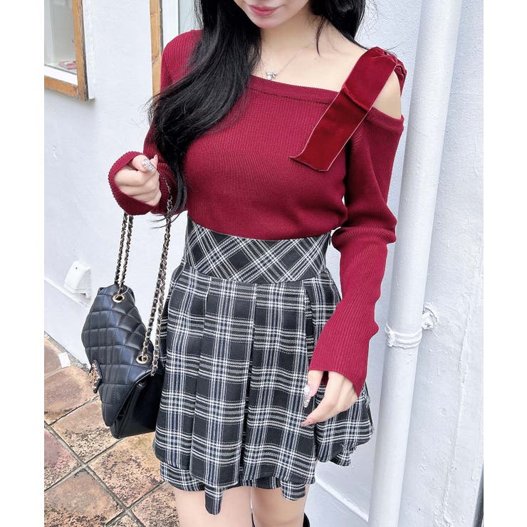 12Gリブワンショルベロアリボンニット | INGNI  | 詳細画像21 