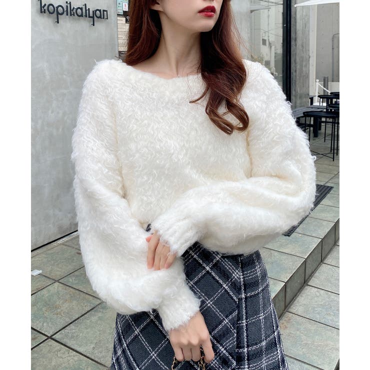 5G 2WAYショート丈カールシャギーニット | INGNI  | 詳細画像2 