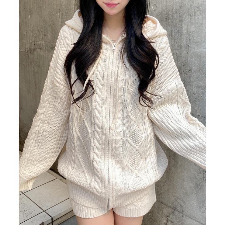 ケーブルBIGニットパーカー | INGNI  | 詳細画像2 