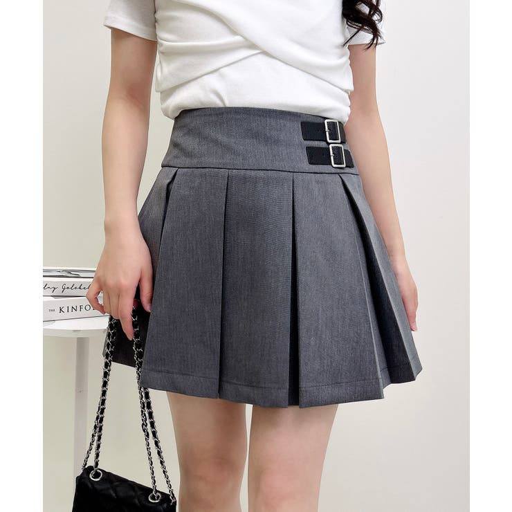 確認専用／インパン付きスカート プリーツスカパン Tシャツ ベストジレ他 ‪ サイドベルトボックスプリーツスカパン[品番：INGW0010716