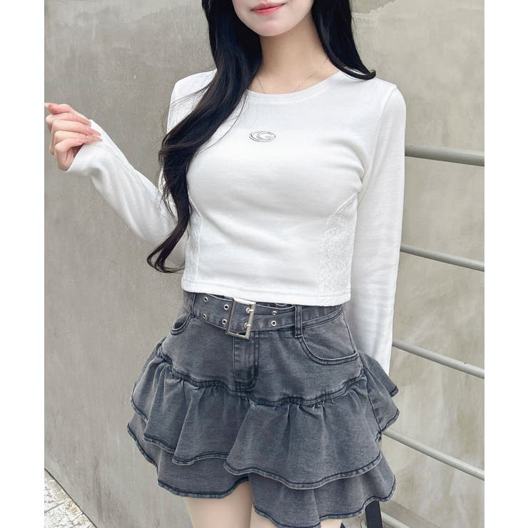 サイドレース胸ロゴロンT | INGNI  | 詳細画像8 