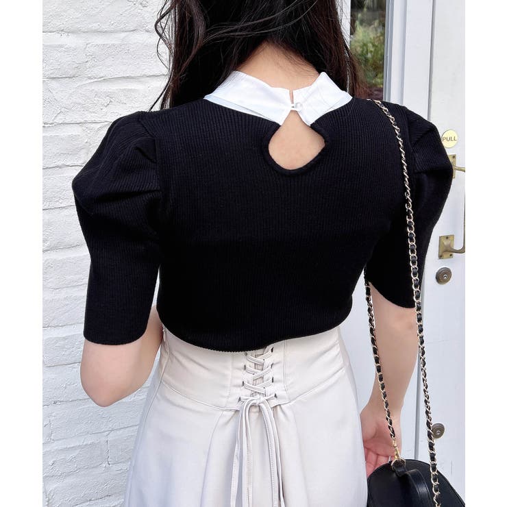 【WEB限定】シアーボウタイ半袖ニット | INGNI  | 詳細画像12 