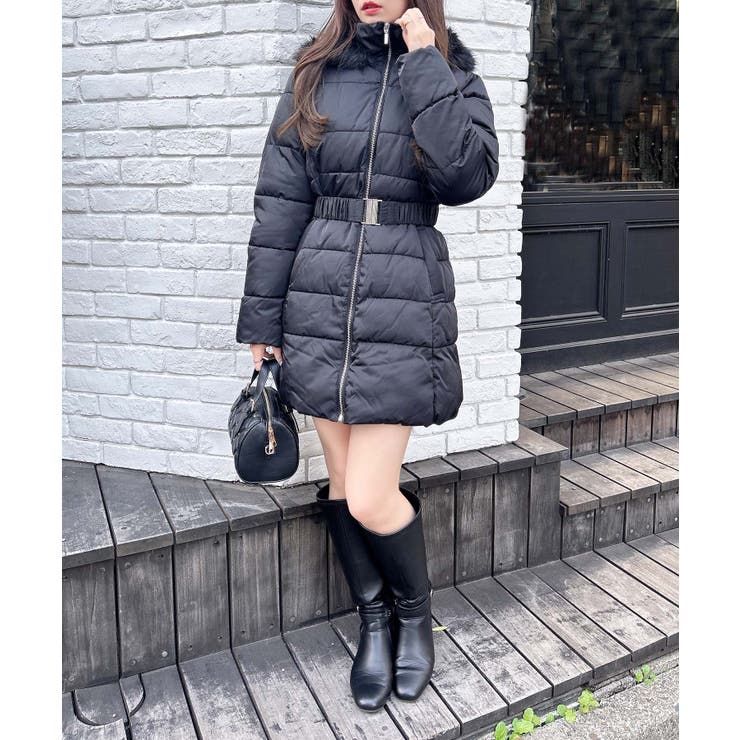 ファー+フード付ウエストベルトエコダウンコート | INGNI  | 詳細画像12 