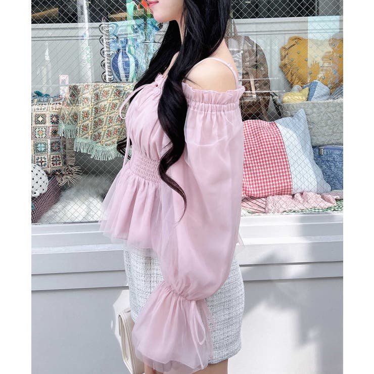 チュールオフショルブラウス | INGNI  | 詳細画像11 