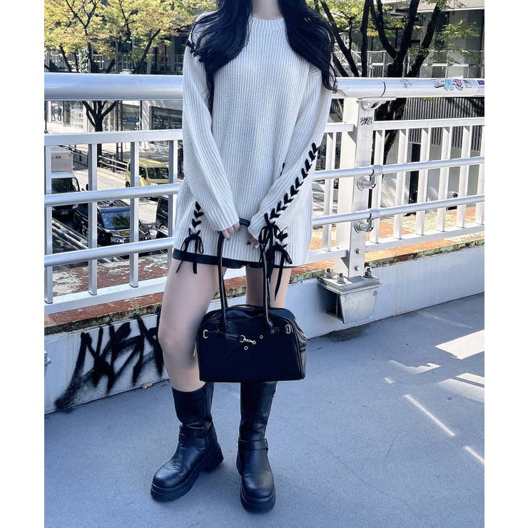 7Gレースアップ畦チュニックニット | INGNI  | 詳細画像5 