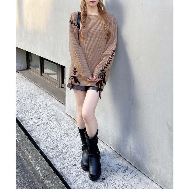 7Gレースアップ畦チュニックニット | INGNI  | 詳細画像12 